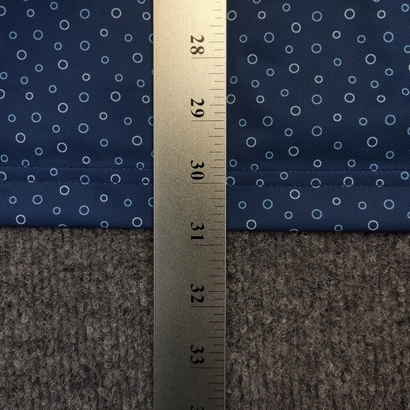 NWT Johnnie O Prep Performance Golf Polo Sz M Blue Micro Dot Stretch $98 MSP - Picture 13 of 15